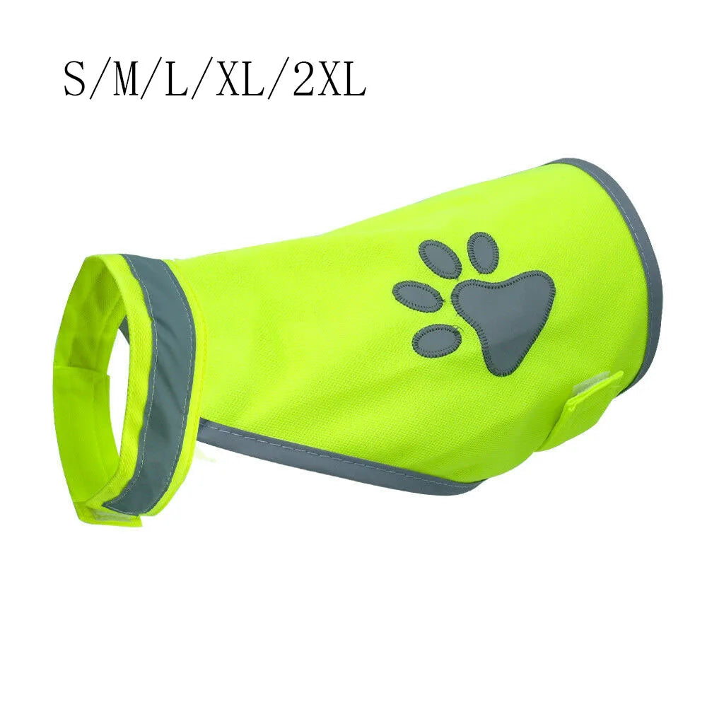 Ventilate Cozy Fluorescent Dog paw Pet Reflective Vest