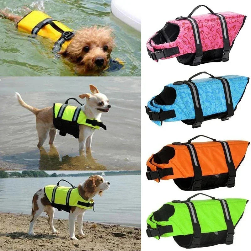 Summer Dog Life Vest Jacket Reflective Pet Clothes - Pup & Trucking Adventures