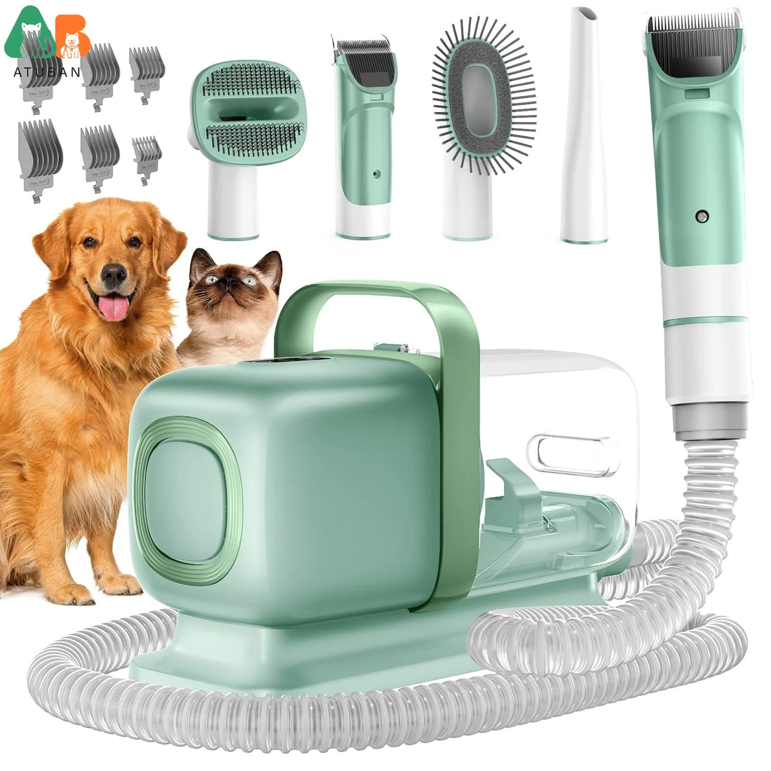 Pro pet grooming system kit and vacuum cleaner with 99% hair, equipped 5 professional dog removal