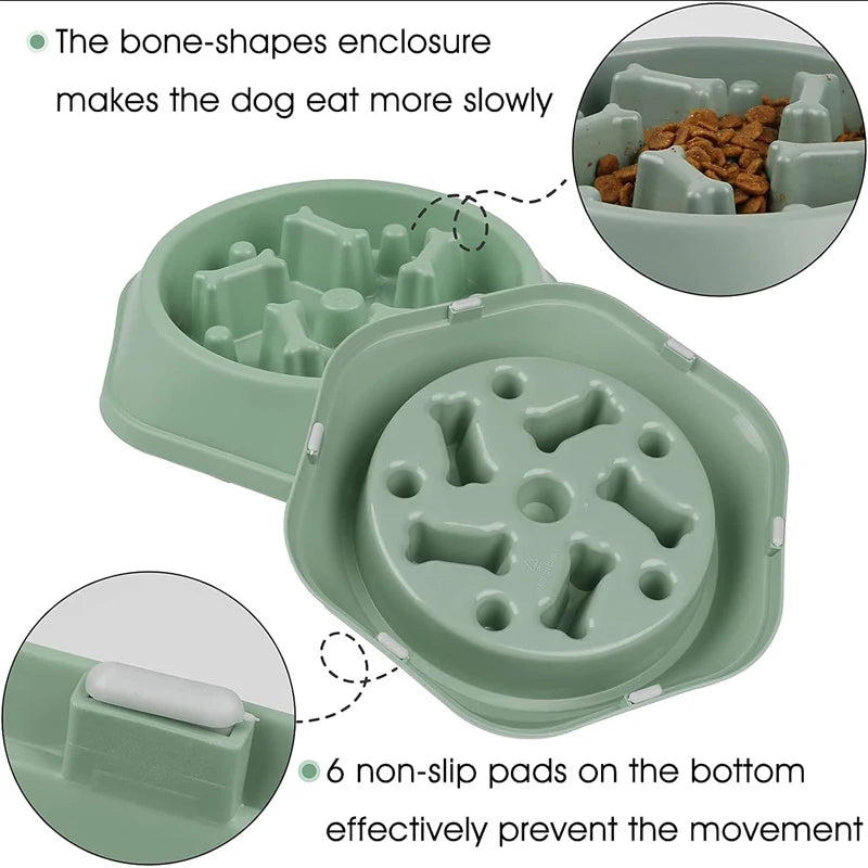 Feeder Dog Bowl Anti-choking Slow Feeding