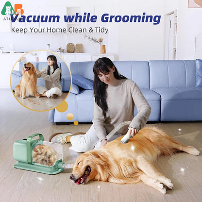 Pro pet grooming system kit and vacuum cleaner with 99% hair, equipped 5 professional dog removal