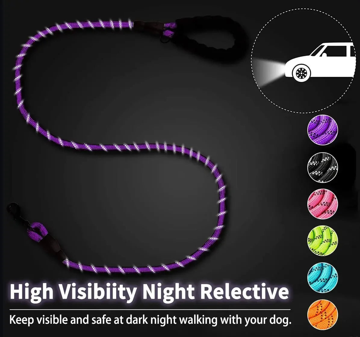 Strong Dog Leash Pet Leashes Reflective