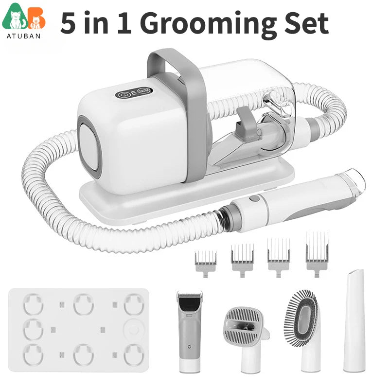 Pro pet grooming system kit and vacuum cleaner with 99% hair, equipped 5 professional dog removal